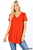 Premium Short Sleeve V-Neck Round Hem Top