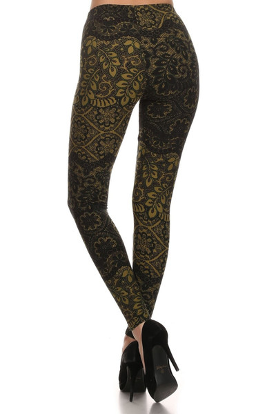 Buttery Soft Detailed Leaf Brushed Leggings