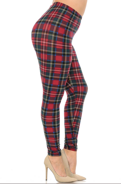 Irresistible Gorgeous Fall and Winter Red Plaid Leggings