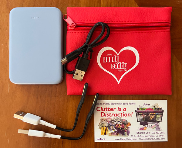 HandiLite Bendable Tiny Light set with power bank and storage pouch 