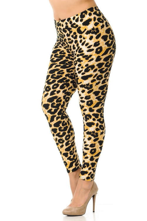 Plus Size Butter Leggings Women's Leopard Print Athleisure