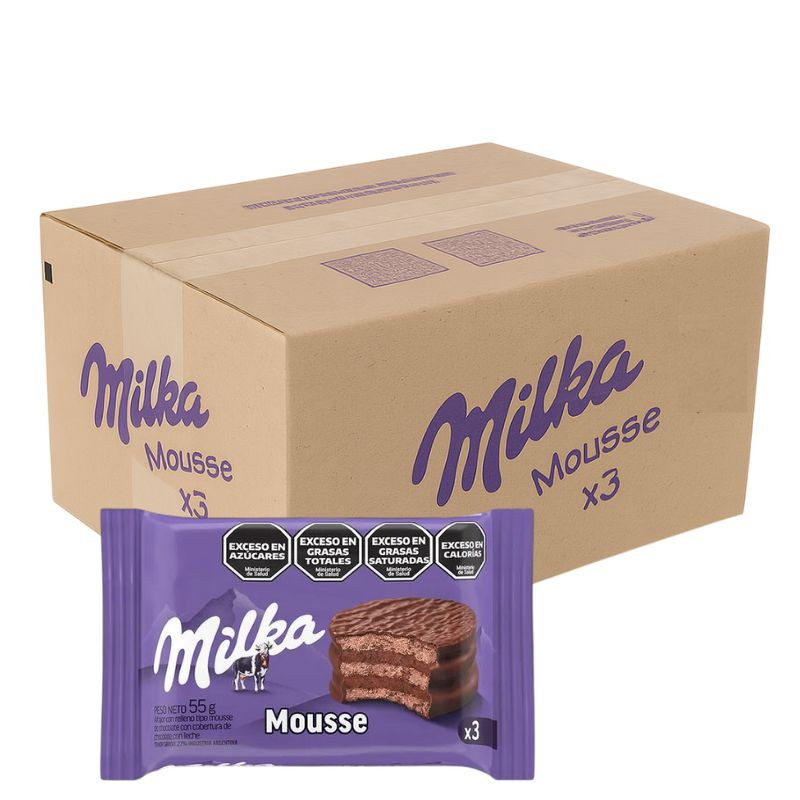 Milka Alfajor Triple Cookie with Chocolate Mousse Wholesale Bulk