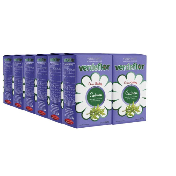 Verdeflor Yerba Mate Cedron w/Lemon Verbena Wholesale Bulk Pack, 500 g / 1.1 lb ea (12 count) Verdeflor Yerba Mate Cedron w/Lemon Verbena Wholesale Bulk Pack, 500 g / 1.1 lb ea (12 count)