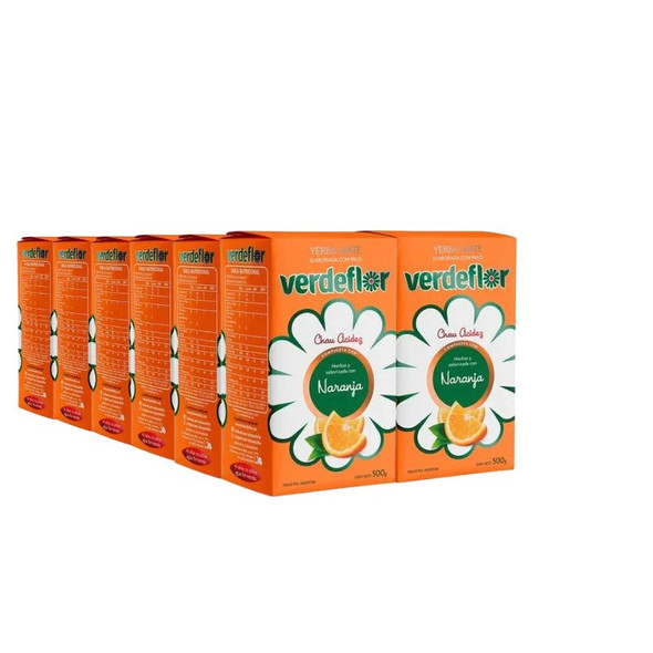 Verdeflor Yerba Mate Orange Flavor Wholesale Bulk Pack, 500 g / 1.1 lb ea (12 count) Verdeflor Yerba Mate Orange Flavor Wholesale Bulk Pack, 500 g / 1.1 lb ea (12 count)