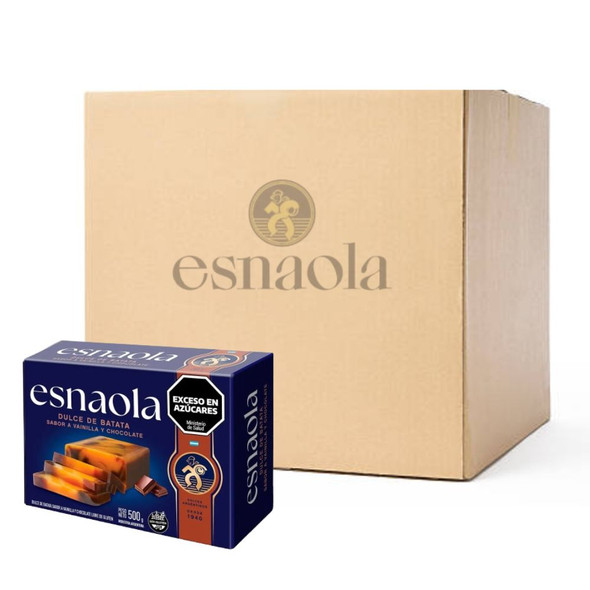 Esnaola Gluten Free Sweet Potato Jelly Bar with Chocolate and Vanilla, 500 g / 1.1 lb ea (12 count per box)
