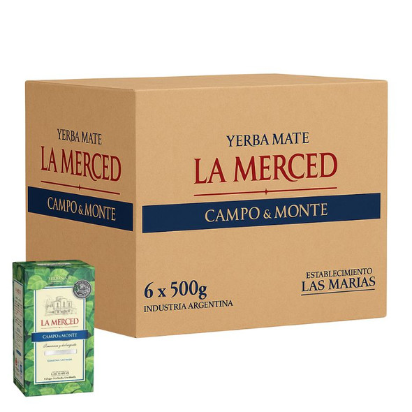 La Merced Yerba Mate Campo & Monte Classic, 500 g / 1.1 lb ea (box of 6) La Merced Yerba Mate Campo & Monte Classic, 500 g / 1.1 lb ea (box of 6)