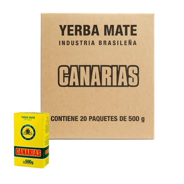 Canarias Traditional Yerba Mate from Uruguay, 500 g / 1.1 lb ea (20 count)