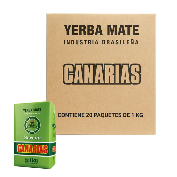 Canarias Serena Yerba Mate with Herbs from Uruguay, 1 kg / 2.2 lb ea (20 count)