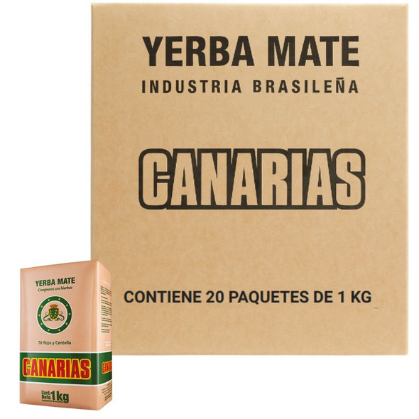 Canarias Pu'Er Tea and Centella Yerba Mate from Uruguay, 1 kg / 2.2 lb ea (20 count)