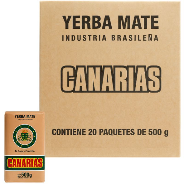 Canarias Pu'Er Tea and Centella Yerba Mate from Uruguay, 500 g / 1.1 lb ea (20 count)