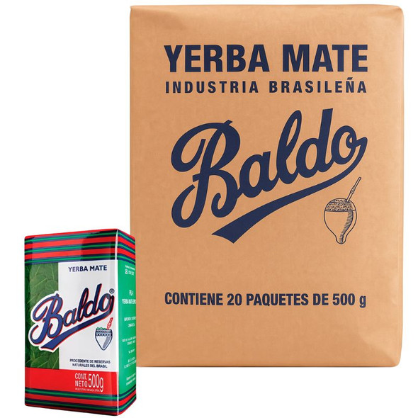 Baldo Yerba Mate Traditional Cut From Uruguay, 500 g / 1.1 lb ea (20 count)