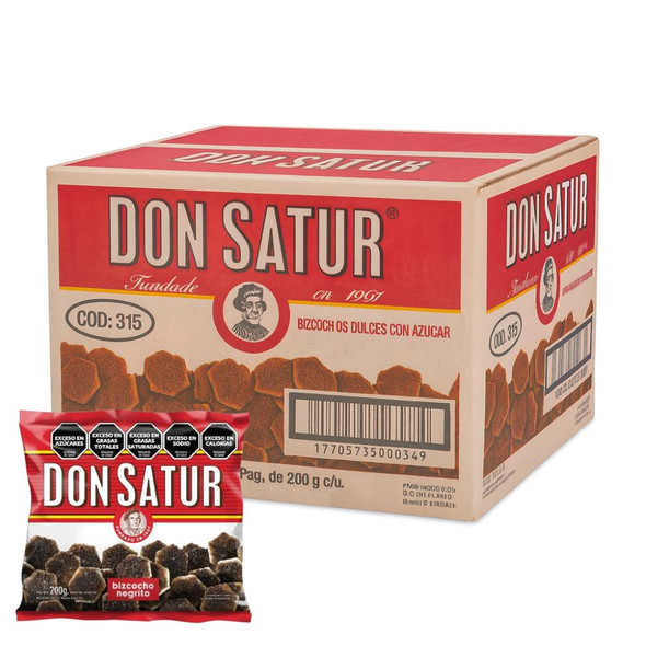 Don Satur Black Sugar Sweet Biscuits, 200 g / 7.1 oz ea (30 count)