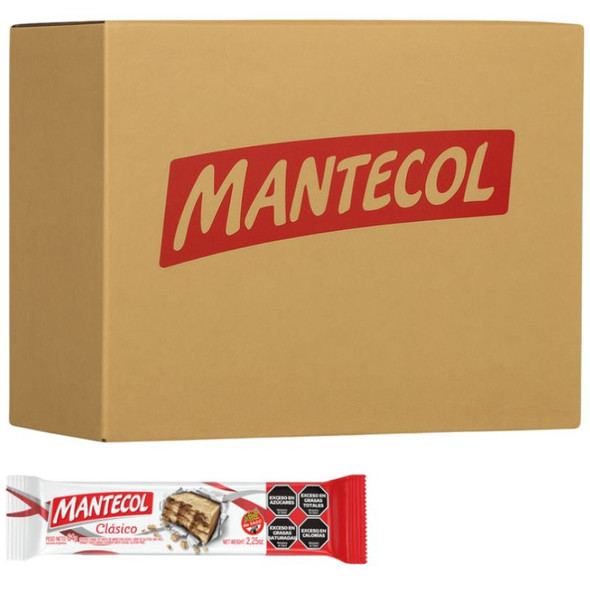Mantecol Classic Flavor Semi-Soft Peanut Butter Nougat, 64 g / 2.25 oz ea (box of 8 displays x 9 units ea)