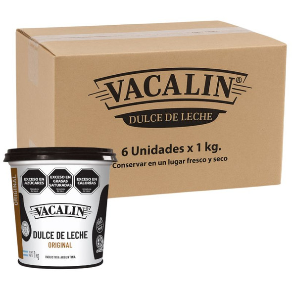 Vacalin Gluten Free Dulce de Leche Original and Creamy, 1 kg / 2.2 lb ea (6 count)