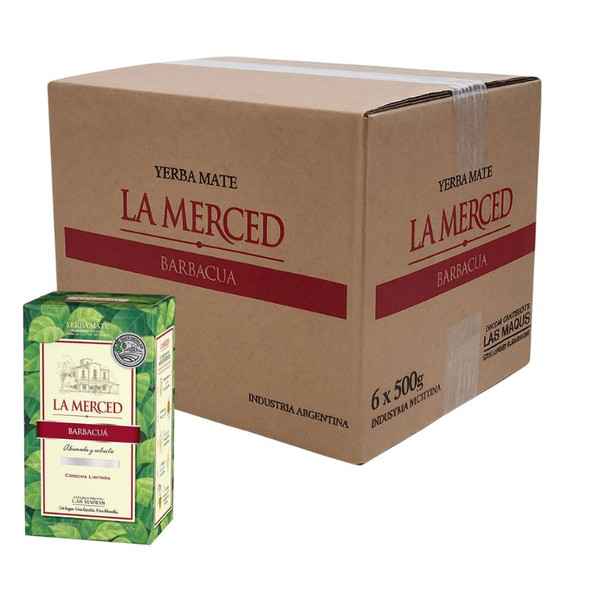 La Merced Yerba Mate Barbacuá, 500 g / 1.1 lb ea (6 count per box)