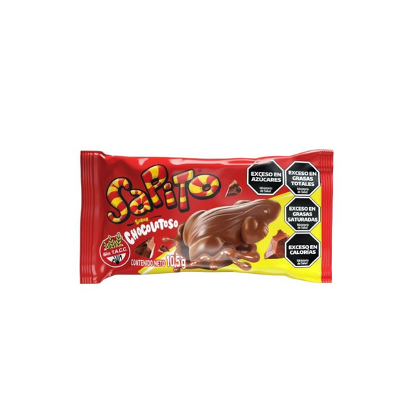 Sapito Bombón Milk Chocolate Frogs Filled with Chocolate & Crispy Cereals, 10.5 g / 0.37 oz ea (box of 8 displays x 24 units ea)