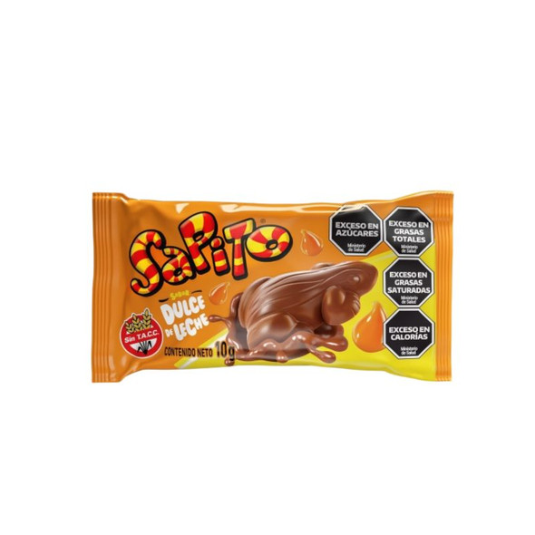 Sapito Milk Chocolate Frog Shaped Bites Filled with Dulce de Leche & Crispy Cereals, 10 g / 0.35 oz ea (box of 8 displays x 24 units ea)