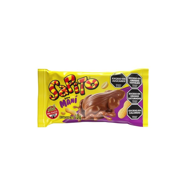 Sapito Chocolate Bombon - Filled with Peanut and Crunchy Cereal, 240 g / 8.5 oz ea (box of 8 displays x 24 units ea)