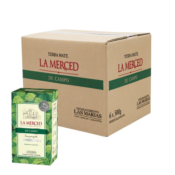 La Merced Yerba Mate Campo Soft Flavor, 500 g / 1.1 lb ea (box of 6) La Merced Yerba Mate Campo Soft Flavor, 500 g / 1.1 lb ea (box of 6)