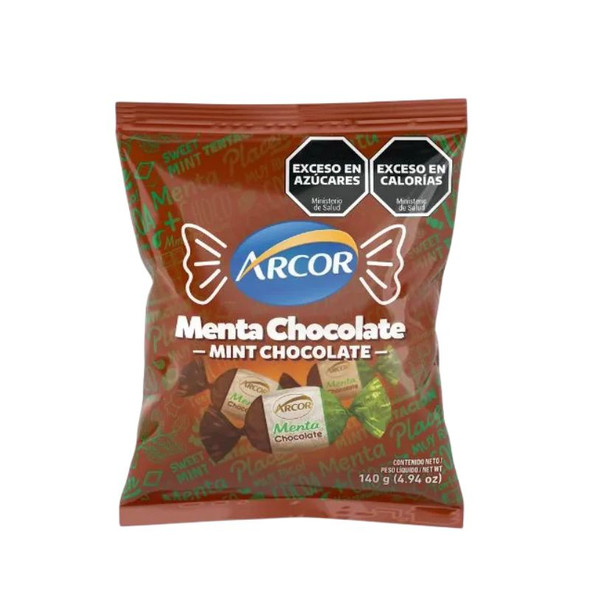 Arcor Mint Flavored Chocolate Candy, 140 g / 4.93 oz ea (36 count per box)