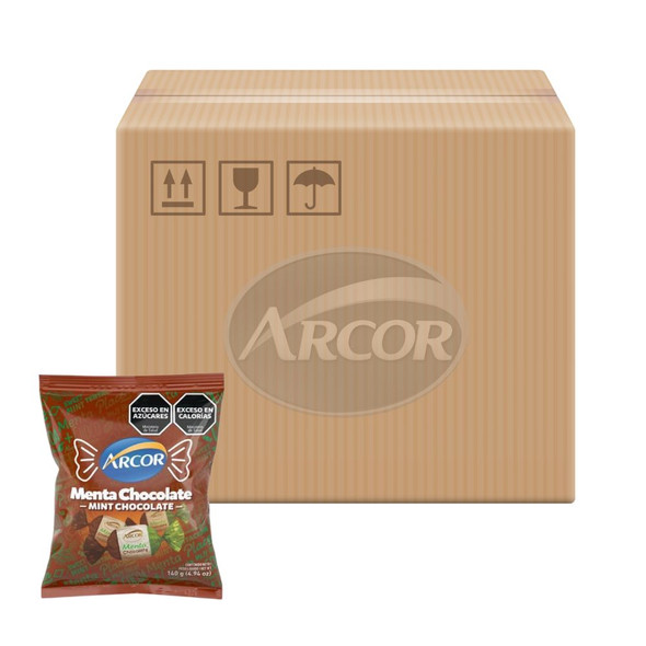 Arcor Mint Flavored Chocolate Candy, 140 g / 4.93 oz ea (36 count per box)
