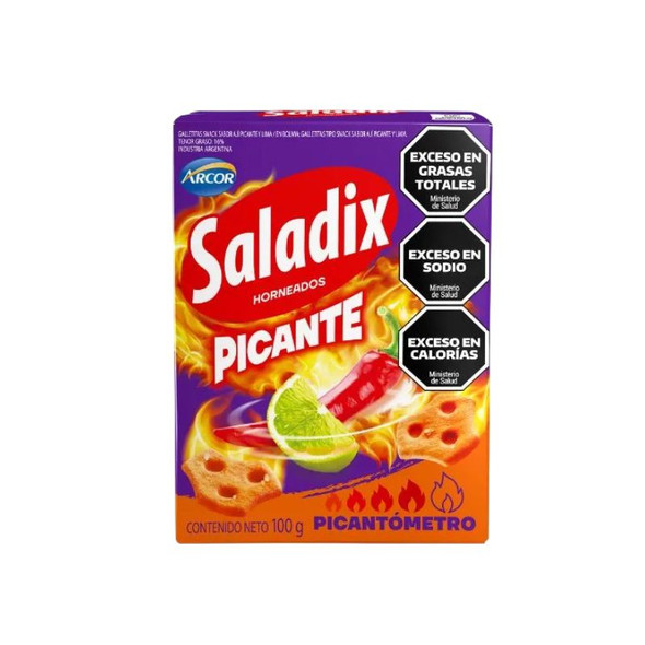 Saladix Baked Snacks - Spicy Fire Chili & Lime Flavor, 100 g / 3.5 oz ea (24 count)