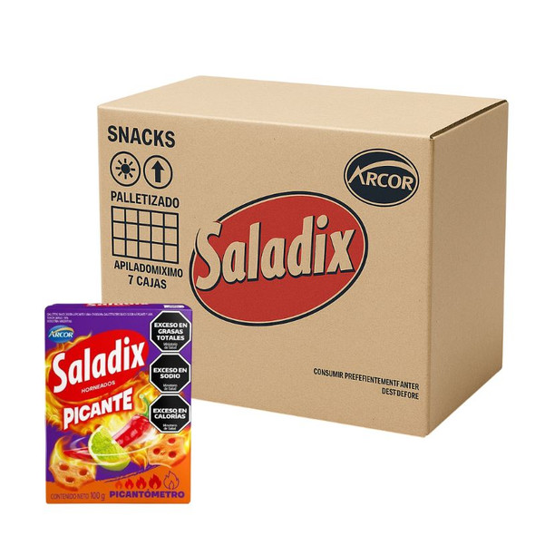 Saladix Baked Snacks - Spicy Fire Chili & Lime Flavor, 100 g / 3.5 oz ea (24 count)