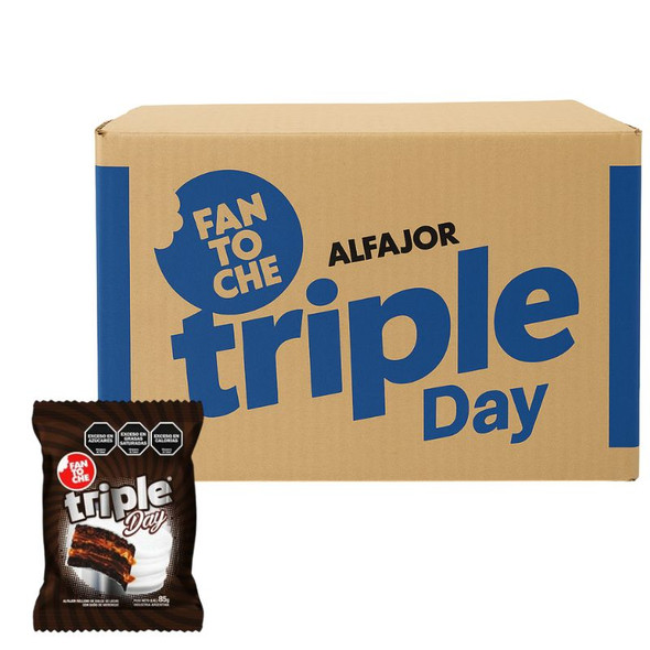 Fantoche Day Italian Meringue Triple Alfajor with Dulce de Leche Filling, 85 g / 3 oz ea (12 count)
