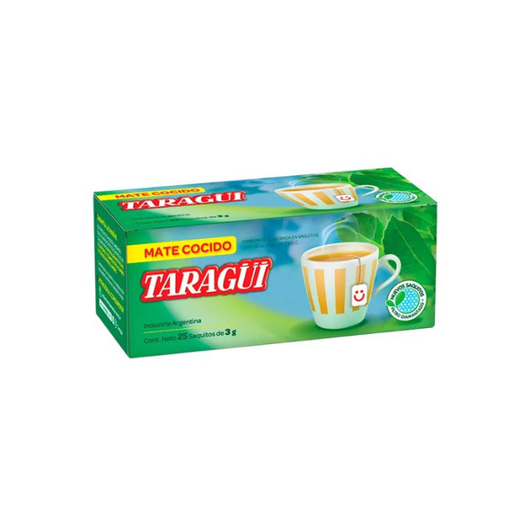 Taragüi Mate Cocido Ready to Brew Yerba Mate Tea Bags (box of 10 displays x 25 units ea)