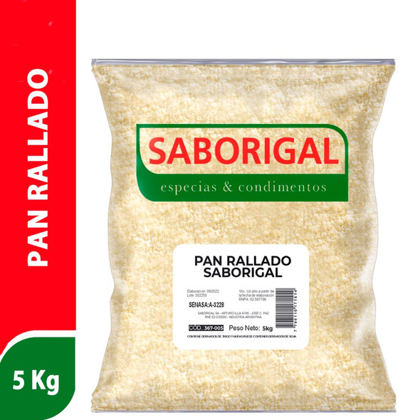 Saborigal Bread Crumbs Pan Rallado, 5 kg / 11 lb Bag