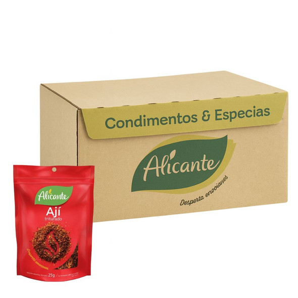 Alicante Crushed Chili Flakes Ají Triturado 25 g / 0.88 oz Zipper Pouch (box of 12)