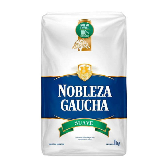 Nobleza Gaucha Soft Yerba Mate, 1 kg / 2.2 lb ea (6 count)