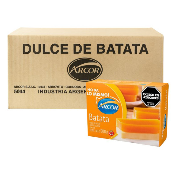 Arcor Gluten Free Sweet Potato Jelly Bar, 500 g / 1.1 lb ea (12 count)