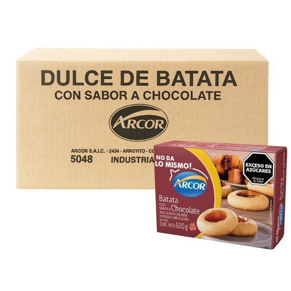 Arcor Sweet Potato Jelly Bar with Chocolate, 500 g / 17.6 oz ea (12 count)