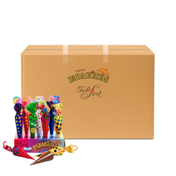 FelFort Umbrellas Milk Chocolate Umbrella Shaped Lollipop Bites Milk Chocolate Lollipop, 13 g / 0.45 oz ea (box of 12 displays x 40 units ea) FelFort Umbrellas Milk Chocolate Umbrella Shaped Lollipop Bites Milk Chocolate Lollipop, 13 g / 0.45 oz ea (box of 12 displays x 40 units ea)