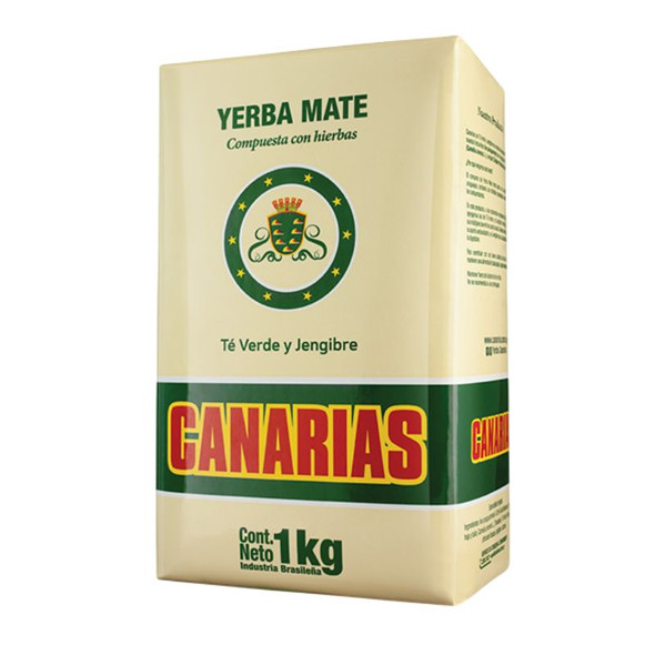 Canarias Green Tea and Ginger Yerba Mate from Uruguay, 1 kg / 2.2 lb ea (20 count) Canarias Green Tea and Ginger Yerba Mate from Uruguay, 1 kg / 2.2 lb ea (20 count)