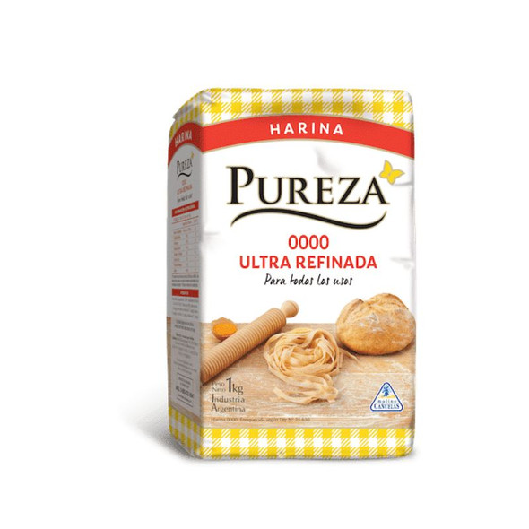 Pureza Refined Wheat Flour 0000, 1 kg / 2.2 lb ea (10 count) Pureza Refined Wheat Flour 0000, 1 kg / 2.2 lb ea (10 count)