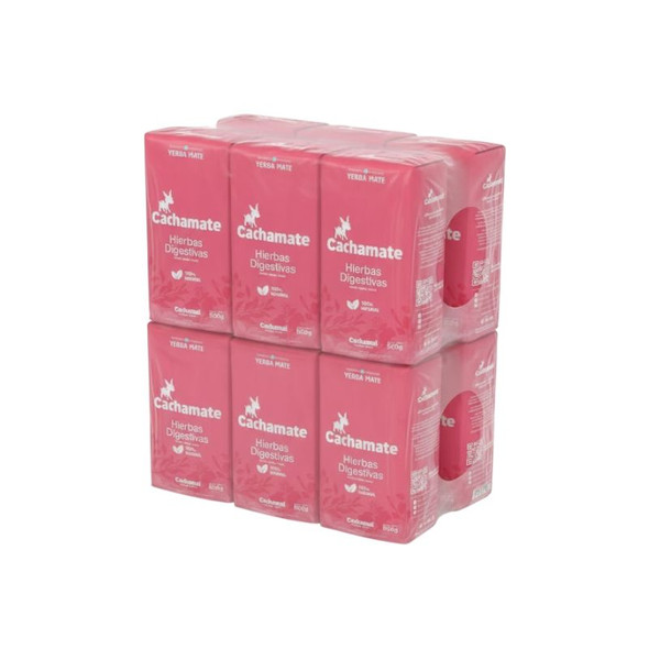 Cachamai Cachamate Yerba Mate Mixed Herbs Boldo, Mint & Pennyroyal, 500 g / 1.1 lb ea (12 count)