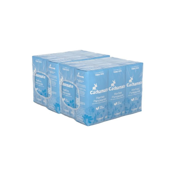 Cachamai Cachamate Yerba Mate Pampa Herbs Mint & Eucalyptus Hierbas Pampeanas, 500 g / 1.1 lb ea (12 count)