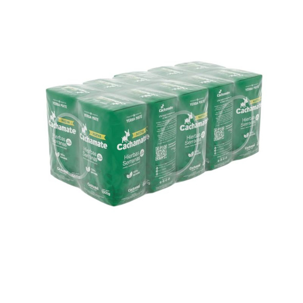 Cachamai Cachamate Yerba Mate w/ Mountain Herbs, 1 kg / 35.27 oz ea (10 count)