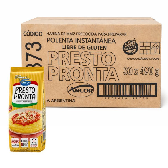 Presto Pronta Instant Polenta Classic Corn Meal, 490 g / 17.28 oz oz (30 count)