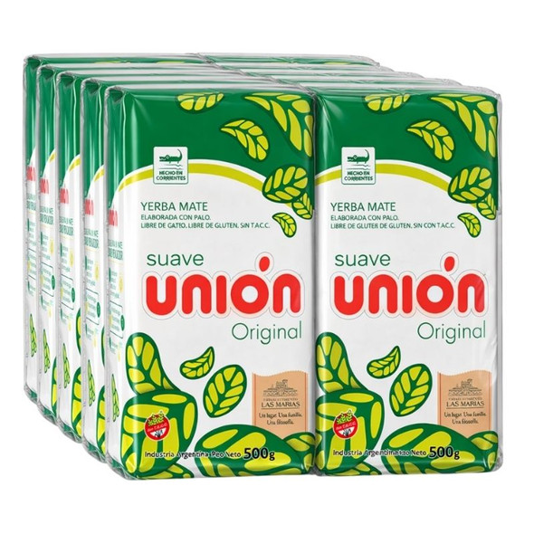 Unión Yerba Mate Suave Original, 500 g / 1.1 lb ea (10 count)