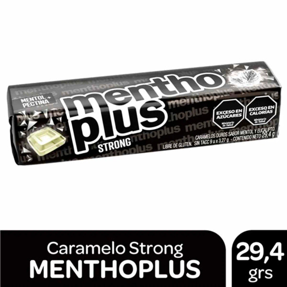 Menthoplus Strong Hard Candy with Menthol & Pectin, 29.4 g / 1.03 oz ea (box of 12 displays x 144 units ea)