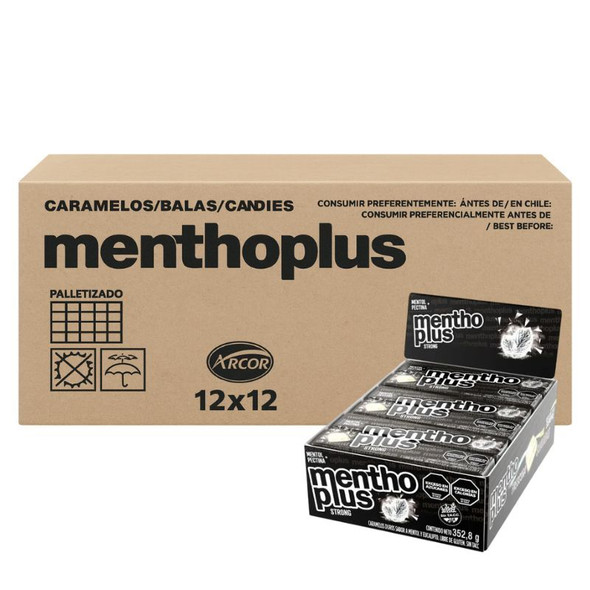 Menthoplus Strong Hard Candy with Menthol & Pectin, 29.4 g / 1.03 oz ea (box of 12 displays x 144 units ea)