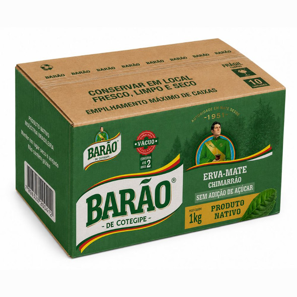 Barao de Cotegipe Nativa Erva-Mate Chimarrao Vacuum Packed, 1 kg / 2.2 lb (10 Units)