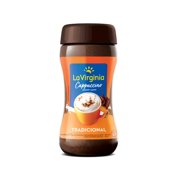 La Virginia Traditional Delicada Cappuccino with Foam, 210 g / 7.41 oz ea (6 count per box)