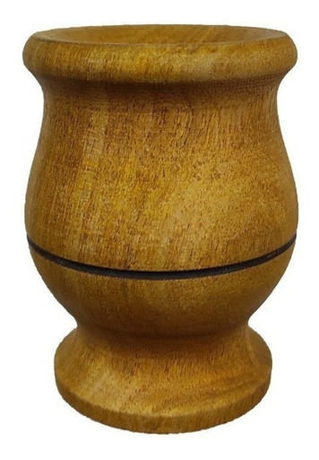 Algarrobo Wooden Mate Cup Copita Style, Brown (12 count per box)