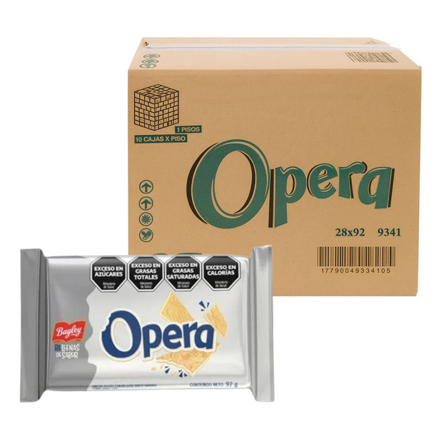 Opera Thin Sweet Orange Flavored Cream Wafers Wholesale Bulk Box, 92 g / 3.2 oz ea (28 count per box)
