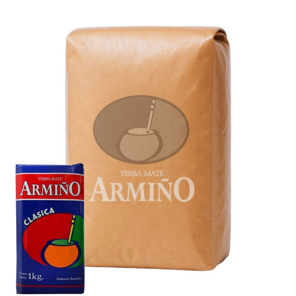 Armiño Classic Yerba Mate from Uruguay, 1 kg / 2.2 lb ea (20 count)
