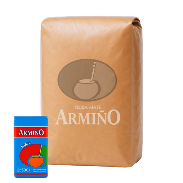 Armiño Soft Mild Yerba Mate Suave from Uruguay, 500 g / 1.1 lb ea (20 count)